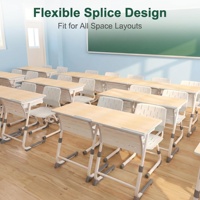 Ensemble de bureau et chaise réglables écologiques et modernes pour l'école primaire, pour une utilisation en classe dans les écoles maternelles