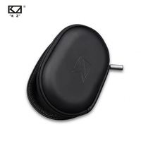 Kotak Penyimpanan Kabel Earphone KZ Oval Case Hitam Zipper EDX PRO ND CCA ZSN PRO ZS10 PRO CRA C12 Castor ZSN PRO 2
