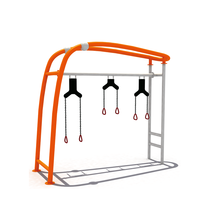 Barre de traction intégrée avec entraînement suspendu, équipement de fitness extérieur personnalisé pour l'exercice d'escalade multifonctionnel.