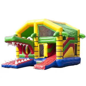 Commercial Crocodile Bouncy Castle Inflatable With slide for sale
