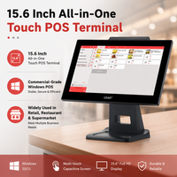 Système de point de vente de bureau OEM, caisse enregistreuse, machine POS, écran tactile tout-en-un de 15,6 pouces, terminal POS