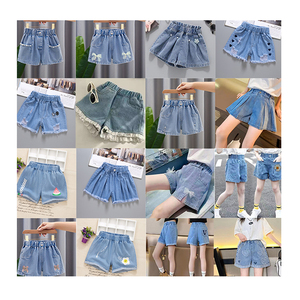 <span class=keywords><strong>Pantaloncini</strong></span> in Denim per Bambine 2-10 Anni, Shorts Estivi alla Moda con Elastico in Vita, Morbidi <span class=keywords><strong>Pantaloncini</strong></span> in Cotone per Bambini - Product Image 2