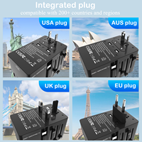 Foxcan 35W Adaptador de corriente de viaje universal de carga rápida Convertidor USB mundial para teléfonos celulares Android y función de cámara PD
