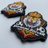 Patch en PVC personnalisé avec logo de marque 3D, patch en silicone à crochets et boucles, patch en PVC souple, étiquettes en caoutchouc pour vêtements