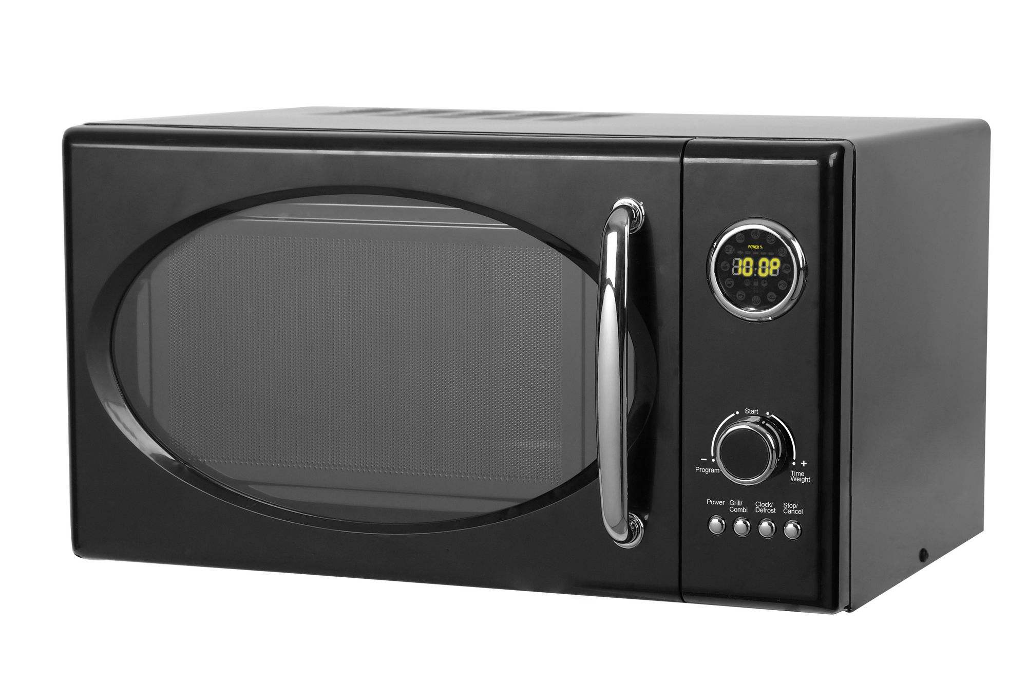 デジタル表示の黒い電子レンジ 電子レンジ 18L A-stage 単機能 MO01A