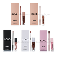 Collection de Lèvres Nude Noir Blanc Rose en Promotion – Kit Combo Vegan Longue Tenue avec Crayon à Lèvres et Gloss, Marque Privée