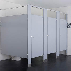 Cloisons de toilettes modulaires montées au <span class=keywords><strong>plafond</strong></span> pour centre sportif moderne, cloison de séparation de salle de bain commerciale, espaces publics - Product Image 4