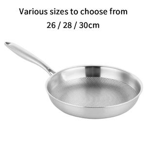 Sartén de acero inoxidable 304 personalizada, sartenes Panci de tamaño múltiple, sartén de Cocina de Inducción - Product Image 6