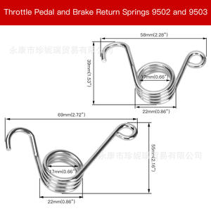 Pédales de karting Zhen Niri colorées, 71 câbles avec ressorts de rappel, pour réparation adulte - Product Image 2