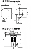 Serrure à bouton-poussoir en alliage de zinc de type clé pour armoire/tiroir de camping-car, porte de camping-car, yacht BL30 Noir