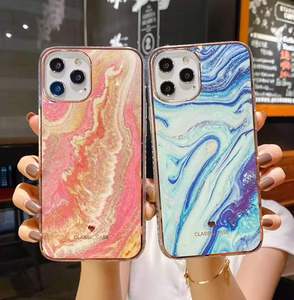 Funda de teléfono protectora de plástico y silicona con diseño de mármol, para <span class=keywords><strong>iPhone</strong></span> <span class=keywords><strong>12</strong></span>, gran oferta de <span class=keywords><strong>amazon</strong></span> - Product Image 4