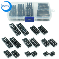 Kit de 66 Piezas de Cajas para Circuitos Integrados, Base para Chips, Soporte para Microcontroladores DIP-6/8/14/16/18/20/24/28
