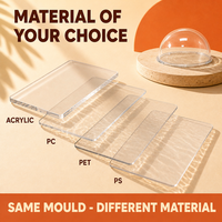 Dôme de présentation en acrylique transparent sur mesure, forme ronde, carrée ou ovale, pour boulangerie, pâtisserie, gâteau, dessert