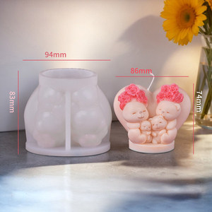 Nuevo Molde de Silicona para Velas Aromáticas con Forma de Oso de Rosas para el Día de San Valentín, Decoración 3D Hecha a Mano para el Hogar - Product Image 4