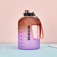 새로운 최고 판매자 Bpa Free 플라스틱 친환경 물병 타임 스탬프 2.2L 시간 마커가 있는 동기 부여 물병