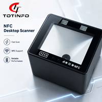 TOTINFO DCS20 Lecteur de codes-barres 1D/2D QR de bureau OEM, technologie de détection automatique, USB TTL, LED blanche, distance de lecture de 7 cm, garantie d'un an
