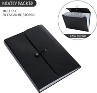 Organizador de Documentos de Plástico PP Reciclable, Carpeta Escolar, Bolsa de Archivo Expandible para Oficina, 13 Bolsillos, Impermeable, A4, Personalizable