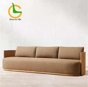 Divano divano in <span class=keywords><strong>legno</strong></span> di lusso a forma di L Set impermeabile Teak mobili da esterno durevole soggiorno adatto da <span class=keywords><strong>giardino</strong></span> o da esterno - Product Image 4