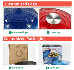 Ensemble de casseroles <span class=keywords><strong>en</strong></span> <span class=keywords><strong>fonte</strong></span> émaillée, best-seller, résistant à la chaleur, facile à nettoyer, avec poignée, pour la cuisine quotidienne - Product Image 5