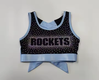 Uniformes de pom-pom girl en polyester sublimé pour femmes tenues complètes avec découpe lettre impression déguisement ensembles d'uniformes musicaux