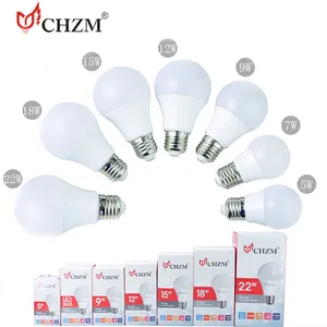 Ultra High Quality E27/b22 A60 7w 9w 12w 15w 18w 24w AC85-265V Aluminum Shape Led Bulb Lights Lamp