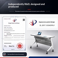 Table de formation pliante, table de conférence, chaise mobile, combinaison modulable, bureau multifonctionnel pour tutorat et cours, bureau de surveillance