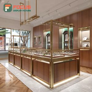 Comptoir de présentation de bijoux haute visibilité avec finition stratifiée pour centre commercial - Product Image 1