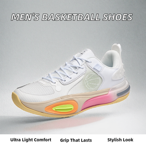 Chaussures de basketball personnalisées pour hommes de haute qualité, légères, antidérapantes, respirantes, amortissantes, à lacets, vente en gros, marque tendance, automne - Product Image 2