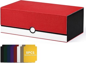 Plateau à dés à double manche MIO Pokemones avec boîte à cartes en cuir PU pour le stockage de cartes PTCG 100 + 160 + 400 + 600 + 1200 + 1800 - Product Image 5