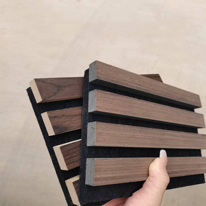 Moderno 20*16cm MDF acustica pannello di parete facile installazione di legno stlato pannello adesivo <span class=keywords><strong>per</strong></span> palestra Hotel parete di assorbimento del suono della parete caratteristica - Product Image 1