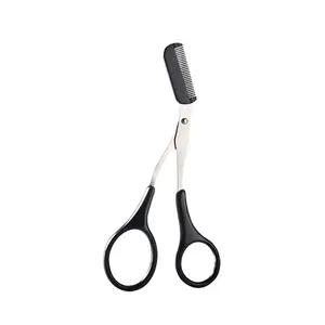 WELLFLYER BS-014-1 all'ingrosso sopracciglio Trimmer pettine coltello strumenti per il trucco pennello cosmetico per sopracciglia con forbici