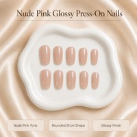 K792 Kaixin – Faux ongles ovales longs, rose nude, translucides, brillants, à couverture complète, réutilisables, vente en gros