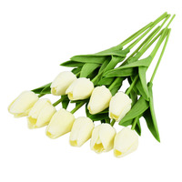 Buket bunga Tulip sentuhan asli untuk dekorasi pernikahan bunga Tulip buatan PU perlengkapan pesta rumah Musim Semi Paskah