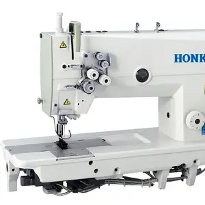 HK-872 Industrial high speed twin needle big hook lockstitch sewing machine price for garment use