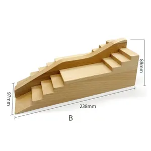 전문 단단한 나무 스케이트 보드 훈련 소품 손가락 경사 던지기 플랫폼 U 대회 스포츠를위한 수영장 단계 장애물