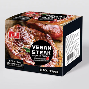 Aperitivos chinos al por mayor, 20G, sabor a pimienta negra, proteína de soja vegana, bistec vegetariano - Product Image 3