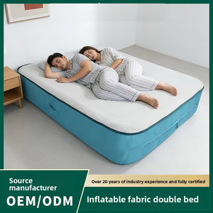 Colchón de Aire Inflable con Cubierta de Tela de Algodón, Bomba Integrada y Cubierta Eléctrica Desmontable para Uso en Camping y Hogar - Product Image 1