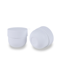 Échantillon gratuit couleur personnalisation récipient vide corps PP circulaire 150ml 200ml 300ml 500ml bol en plastique forme pot cosmétique