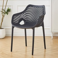 Chaises de salle à manger empilables à dossier haut en plastique à prix d'usine pour appartement, salon, bureau à domicile, usage extérieur et de loisirs