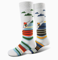 Chaussettes de ski professionnelles, styles longs et courts, épaisses, à fond en tissu éponge, en Spandex/Polyester/Coton, respirantes, adaptées à l'automne et à l'hiver, chaudes
