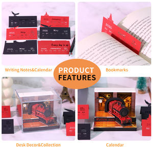 Hogwarts Express Magic Train 3D Memopad Hand Tear 3D Modelo Papel tallado Craft con luz LED Tear <span class=keywords><strong>Off</strong></span> Model - Product Image 4