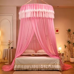 Lưới chống muỗi giường tán thiết kế mới Vòng tròn trang trí có thể gập lại lưới chống muỗi cho nhà giường đôi - Product Image 2