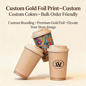 Gobelets en papier de 12 oz, couleur neige, très vendus, en gros, avec couvercles hermétiques pour café et thé au <span class=keywords><strong>lait</strong></span> à emporter - Product Image 3