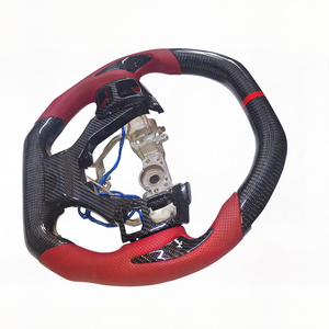 <span class=keywords><strong>Volant</strong></span> de direction personnalisé en fibre de carbone forgée, cuir perforé, chauffant, en forme de D, 3 branches, 35 mm, JHR <span class=keywords><strong>TUNING</strong></span> pour Lexus - Product Image 2