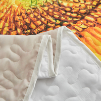 Populaire Petit QUANTITÉ MINIMALE DE COMMANDE Offre Spéciale Tournesol Imprimé Matelassé Couvre-lit Couverture Bed Cover Set de noël Feuilles Dessins D'animaux