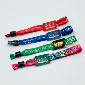 Bracelet promotionnel Logo personnalisé imprimé Bracelet Festival événement <span class=keywords><strong>billet</strong></span> bracelets en tissu - Product Image 3