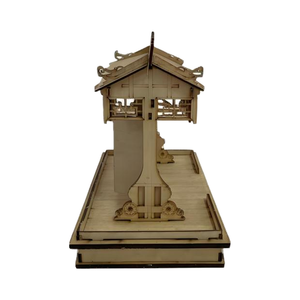 Piccola casa fai da te in <span class=keywords><strong>legno</strong></span> modello antica architettura cinese con struttura a mortasa e tenone per l'artigianato in <span class=keywords><strong>legno</strong></span> scatole di segni da parete - Product Image 4