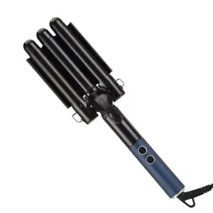 Nouveau design professionnel pliable trois barils de bâton de cheveux à friser multi-fonction électrique bigoudi outils de coiffure