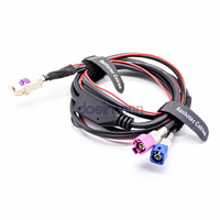 Conector Automotriz HSD de 4+2 Pines Hembra a Doble HSD de 4 Pines Macho con Codificación por Colores, Cable LVDS