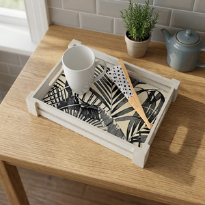 Plateau en bois artisanal B.S INTERNATIONAL, très vendu, portable, écologique, durable, fabriqué en Inde, décoratif, qualité commerciale - Product Image 1